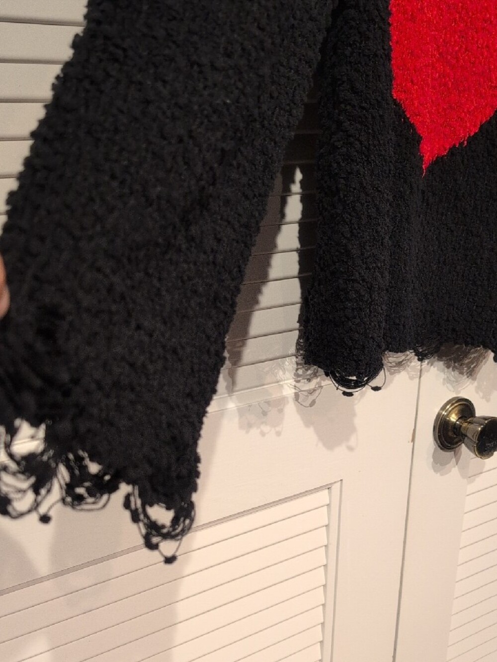 POL Heart Popcorn Knit Oversized Sweater Size S - Picture 5 of 8